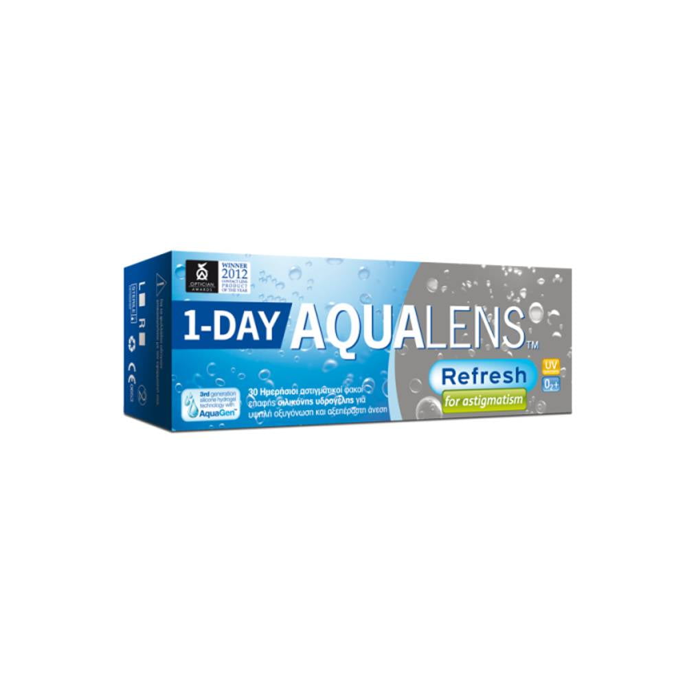 Aqualens Refresh 1 Day for astigmatism Ημερήσιοι Αστιγματικοί Φακοί Επαφής(30 τεμ.)