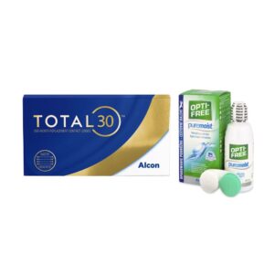 ALCON TOTAL 30 Μηνιαίοι Φακοί Επαφής Σιλικόνης-Υδρογέλης (6 ΦΑΚΟΙ) + Δωρο Υγρό Puremoist 90ml